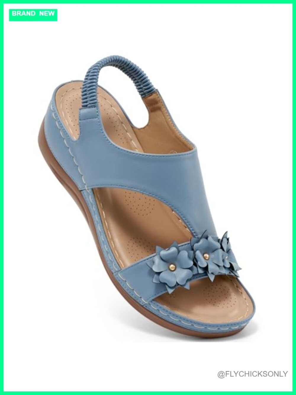 Wedge Sandals Memory Foam Ankle Strap Open Toe Slip Resistant Walking